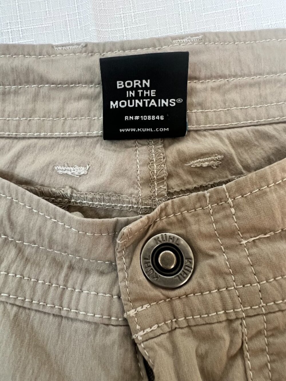 KUHL Kontra Women 12 Roll Up Capri Pants Khaki Tan Cargo Hiking - Picture 4 of 12